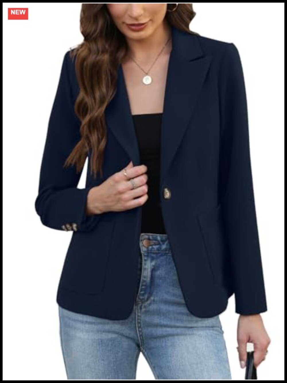 Women's Business Casual Blazer with Pockets